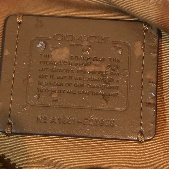 COACH MIA Brown Pebbled Leather Shoulder Bag